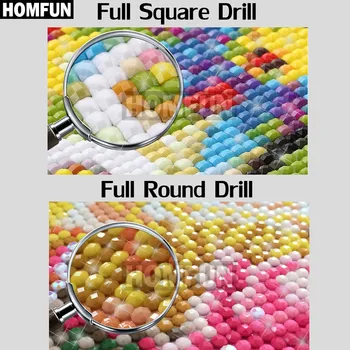 HOMFUN Square/Round Drill 5D DIY Diamond Painting 