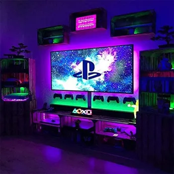 Na PS4 Game Icon Lamp Sign Sound Control lampa Dekoracyjna kolorowe światła Game Lamp-stand LED Light Bar Club KTV Wall Decor