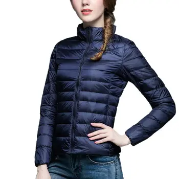 2019 nowa moda Damska Uniqlo styl puch kaczy lekka kurtka zimowa kurtki płaszcz puffer dwa rozmiary mniejsze
