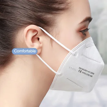 Kn95 Maska ffp2, CE Face certificadas maska maseczka ochronna 5 warstw 95% filtr bezpieczeństwa ekologiczna maseczka do twarzy, szybka wysyłka