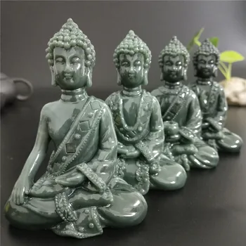 4 Styl Medytacja Posągi Buddy Feng Shui Szczęśliwe Prezenty Tajlandia Rzeźby Buddy Ręczna Rzeźba Figurki Ozdoby Domu I Ogrodu
