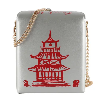 Weysfor chiński wynos skrzynia portfel skóra ekologiczna torba damska moda Crossbody torba na ramię łańcuch kopertówka dla dziewczyny torba