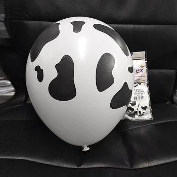 50 szt./lot kreskówka zwierząt globos krowa druku balony lateksowe dla gospodarstwa motyw urodziny dekoracje baby shower dostawy