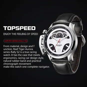 2020 Reef Tiger/RT Top Brand Men Sport Watches Ssteel Water Resistant Chronograph Stop Watch Clock Men Relogio Masculino RGA2105
