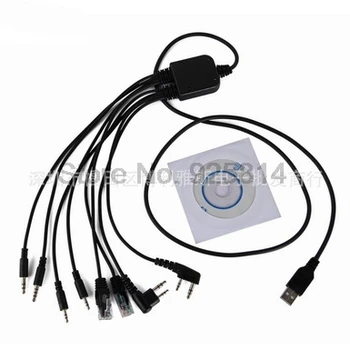 DHL lub ems 20szt 2018 nowy 8 w 1 kabel USB do programowania kenwood baofeng motorola yaesu dla icom Handy walkie talkie