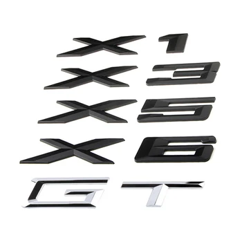 X1 X3 X5 X6 GT list ikona naklejki tylny bagażnik czcionka logo BMW E53 E70 E71 E72 E83 E84 F15 F16 F25 F48 F49 G05 stylizacji samochodów