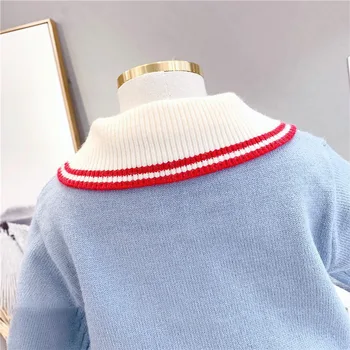 Zimowa odzież dziecięca nowy sweterek dla dziewczynek sweter z dzianiny top i spódnica zimowa ciepła odzież dziecięca garnitur świąteczne stroje zestaw