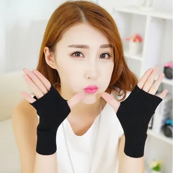 Sprzedaż oryginalna cienka wełna owcza Rękawica odkryty palec damskie rękawiczki Zima Jesień dzianiny dla kobiet rękawiczki bez palców, nadgarstka rękawice