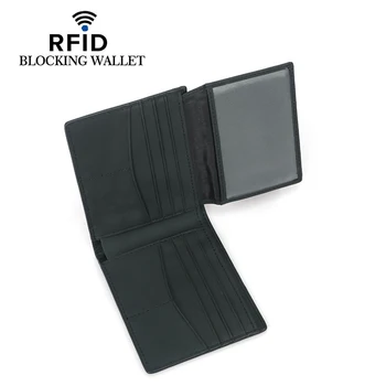 RFID blokujący portfel męski skóra naturalna włókna węglowego styl 3D wodoodporny portfel podwójny uchwyt karty portfel RFID ochrona