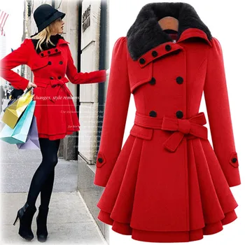 Zimowy ciepły wełniany płaszcz полушерстяное plus rozmiar cienki długi płaszcz Płaszcz Winterjas Dames Manteau Femme Cappotti Donna