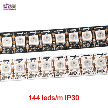 1m/5m DC5V indywidualnie адресуемая taśmy led ws2812b ws2811ic wbudowana 30/60/144 pikseli, smart led rgb light tape taśma IP67