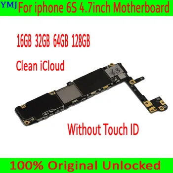 Odblokowanie dla iphone 6S 6 S płyta główna z/bez Touch ID,oryginalna dla iphone 6S płyta główna z pełnymi frytkami,16GB 64G 128G
