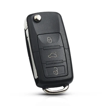 KEYYOU Flip Key Car Smart Remote Key Fob do VW Volkswagen PASSAT Polo Skoda Seat 1J0959753DA 3 przyciski 434 Mhz, z układem ID48