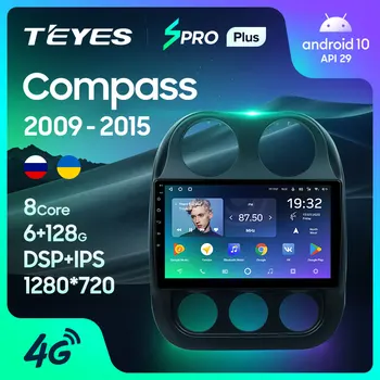 TEYES SPRO Plus For Jeep Compass 1 MK 2009 - Car Radio Multimedia Video Player, Nawigacja GPS No 2din 2 din dvd