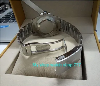 40mm on taras Sapphire Crystal GMT Automatic machinery mechanizm obrotowy pierścień świecący zegarek męski pa63-p8