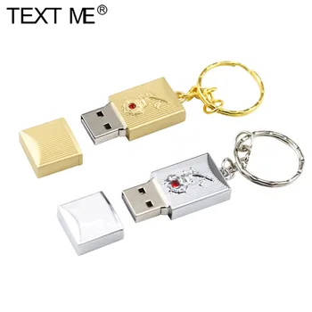 TEXT ME 64GB Metal Mini USB Flash Disk USB 2.0 Metal Pen Drive 32GB 16GB, 8GB, 4GB USB Memory Stick