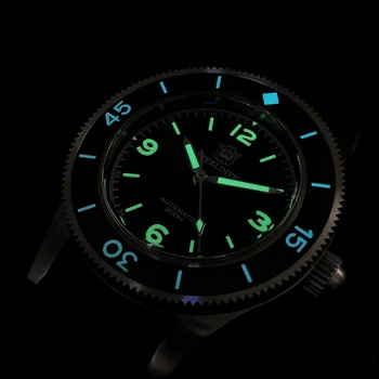 STEELDIVE SD1952 męskie zegarki do nurkowania ceramiczny pierścień 41MM czarny chronograf Szafirowe C3 świetlny NH35 mechanizm z własnym zegarek mechaniczny