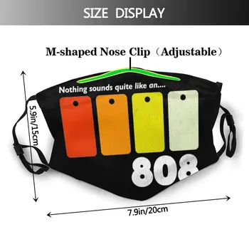 Roland TR 808 Rock Roll Machine Mouth Mask z filtrem retro stylowa antybakteryjne maseczka do twarzy, maski