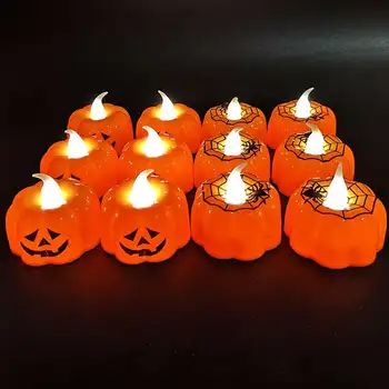 12 szt./kpl. dynia Świeca światła Halloween dostawy partii led lampa lampa dekoracje, rekwizyty Halloween dekoracje narzędzie