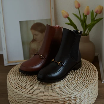 Buty Damskie buty Damskie jesienno-zimowe buty zasznurować botki dla kobiet 2.5 duży rozmiar