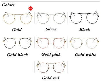 KOTTDO Women Round Clear Frame Eyeglasses folie złote okulary metalowe rocznika przepisane im okulary Przeciwsłoneczne