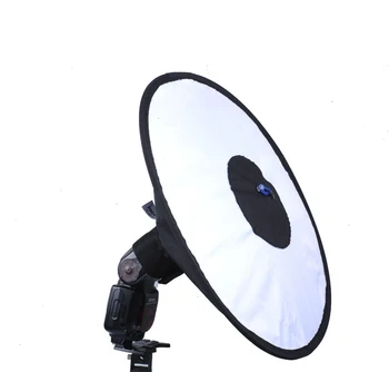 IShoot uniwersalny 44 cm łatwe składanie okrągła lampa błyskowa dyfuzor softbox reflektor do Canon Nikon Sony Metz Speedlite nadaje się do makro Sh