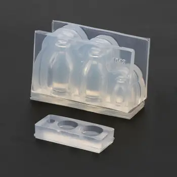 Mini Szklana Butelka Z Mlecznego Napoju Odlewanie Żywicy Formy Jedzenie Grać Silikonowa Forma