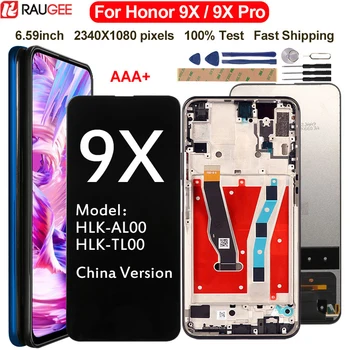 Wyświetlacz Huawei Honor 9X HLK-AL00 HLK-TL00 LCD z ramką Touch Sceen Digitizer wymiana ekranu chińskiej wersji Honor 9X