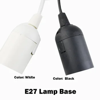 1.5 m kabel zasilający kabel E27 lampy bazy UE USA wtyczkę z przełącznikiem przewody wiszące żarówki led e27 Hanglamp zawieszenie uchwyt do gniazda