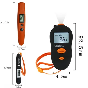 Bezdotykowy mini termometr na Podczerwień IR-pomiar temperatury Cyfrowy wyświetlacz LCD termometr na Podczerwień uchwyt nowy