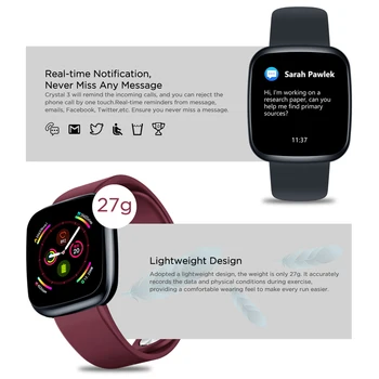 [Value King]Zeblaze Crystal 3 Smartwatch WR IP67 tętno ciśnienie krwi długa żywotność baterii IPS kolorowy wyświetlacz smart-zegarki