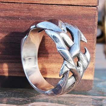 Vintage hollow, Konstrukcja ze stali nierdzewnej Kolce męskie pierścień para pierścienie dla mężczyzn dla kobiet fajne Nordic Viking akcesoria biżuteria