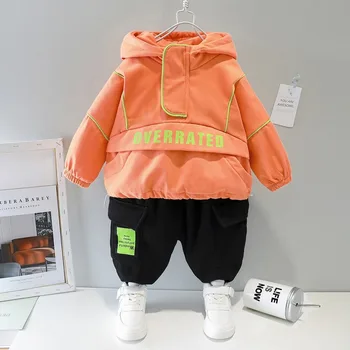 Kids Boy Clothes For Toddler Girl 2020 Fashion Casual Hooded Infant Baby Set Spring Letter Clothing Strój Sportowy 1 2 3 4 Lata