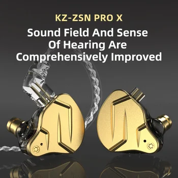 KZ ZSN Pro X, metalowe słuchawki 1BA+1DD technologia hybrydowa HIFI w uchu monitor słuchawki bass słuchawki Sport redukcja szumów zestaw słuchawkowy