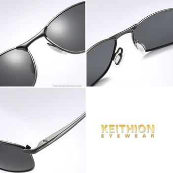 KEITHION okulary polaryzacyjne mężczyźni UV400 lustro okulary przeciwsłoneczne metalowe oprawki vintage, retro Lunetę de soleil Homme