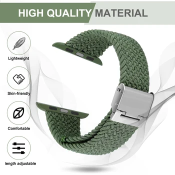 Sport Solo Loop pasek do Apple Watch Band 6 44 mm 40 mm akcesoria z nylonu bransoletka Bransoletka regulowana pleciony pasek do zegarków
