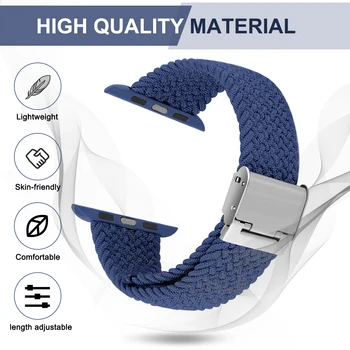 Sport Solo Loop pasek do Apple Watch Band 6 44 mm 40 mm akcesoria z nylonu bransoletka Bransoletka regulowana pleciony pasek do zegarków