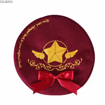 Anime Sailor Moon mapa porywacz Sakura cosplay kreskówka kapelusz Cap EmbroideryCotton kobiety dziewczyna bierze z kokardą lalka dropshipping