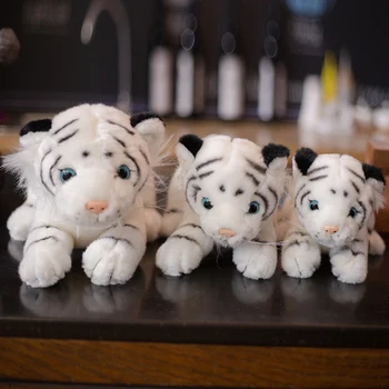 Kreatywne modelowanie Tygrys pluszowe zabawki lalka urocza lalka lalka biały tygrys poduszka dla dzieci prezent na urodziny dziewczyna