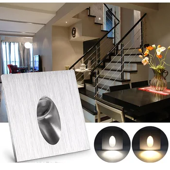 Led kinkiet 1w 3w zabudowany ganek sposób Krok schody światło w piwnicy żarówka LED Spot Light nowoczesne dekoracje do domu AC 85-265v w