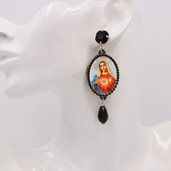 Nowy Kryształ Kamień Kolczyk Kolczyki Dla Kobiet Maryi Długie Kolczyki Upadku Czeski Oświadczenie Kolczyki Urok Biżuteria Oorbellen