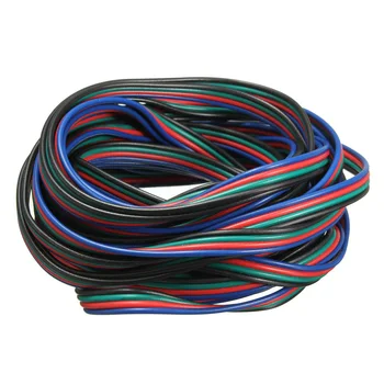 4 pin przedłużacz przewodu kabel zasilający do led, taśmy RGB 3528 5050 złącze kolorowe 5M