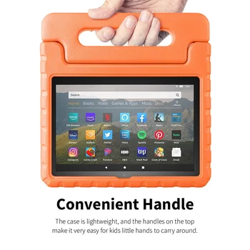 Dla Fire HD 8 2020 Kids Case Cover Shock Proof EVA Foam Ręczny dla Kindle 10. generacji etui dla tabletów