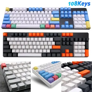 108Pcs/Set PBT Color Matching Light-proof Mechanical Keyboard Keycap Replacement high-quality PBT material Keycap Keycap