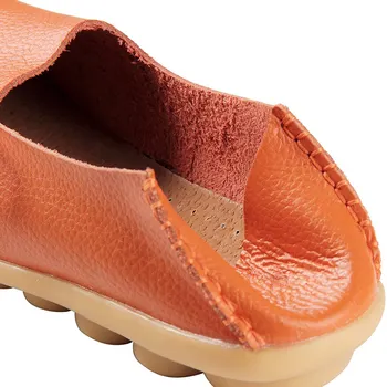 2020 letnie buty damskie na płaskiej podeszwie zrazy miękka skóra, czerwone płaskie buty kobieta tenis feminino antypoślizgowe obuwie buty kobiety plus size 34-44