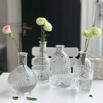 Nordic Flower Glass Vase Creative Gradient Dryed Insert Desktop Terrarium Jewelry Decoration Plant Holder WF107