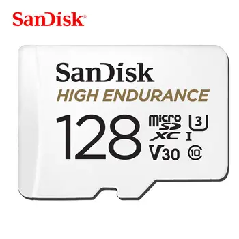 Karta pamięci SanDisk High Endurance Micro SD Card V30 U3 4K 32GB 64GB, 128GB 256GB karty TF do użytku domowego monitoringu wideo Dash Cam