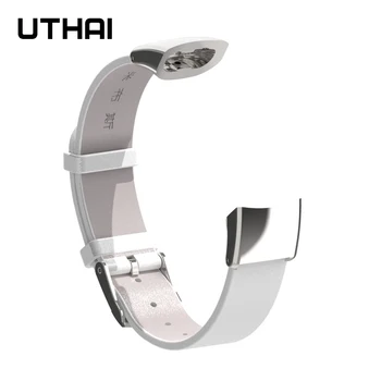 UTHAI P47 pasek ze skóry naturalnej dla Huawei Honor Band 3 Smart Watch miękki pasek bransoletka