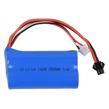 7.4 v 1500mah 15C 18650 Li-ion Battery SM-2P Plug with usb charger For RC S033G U12A 6088T 8004 8019 Toys Car Boat Helicopter