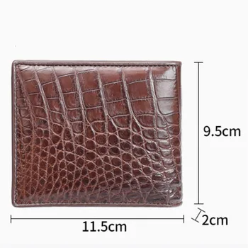 Tajski croco leather brązowy portfel męski firmy skórzany krótki czarna kopertówka мультикарточный krokodyli portfel mężczyźni bezpłatna wysyłka